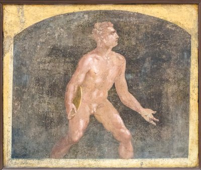 Discobolus, van villa Arianna in Stabiae door Roman Roman
