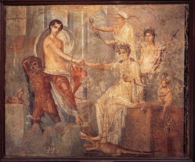 Fresco die Io afbeeldt bij Canopus in Egypte, getroost door Isis uit het Huis van de Hertog d