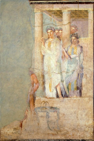 Fresco met Iphigenia in Tauris, uit Huis van Caecilius Iucundus, Pompeii door Roman Roman