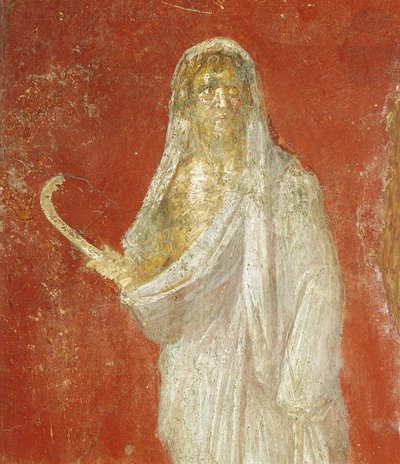 Fresco met Saturnus, uit Pompeii door Roman Roman