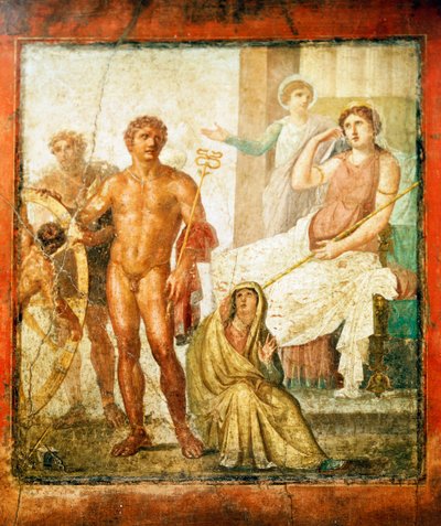 Fresco die de Marteling van Issone afbeeldt, uit het Huis van Vettii, Pompeii, Campania door Roman Roman