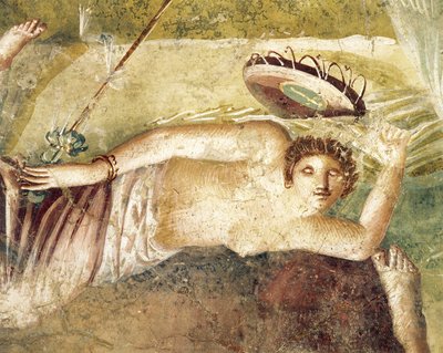 Fresco met slapende Maenade, uit Huis van de Citharist, Pompeii, Italië door Roman Roman