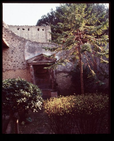 Lararium van Casa del Mobilio Carbonizzato (Huis van Verkoold Meubilair), 5e eeuw v.Chr.-1e eeuw n.Chr. door Roman Roman