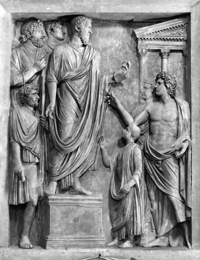 Marcus Aurelius houdt een toespraak op het Forum, of Hadrianus houdt een grafrede voor Sabine door Roman Roman