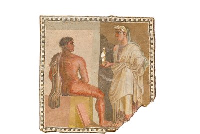 Mozaïek met Orestes en Iphigenia door Roman Roman
