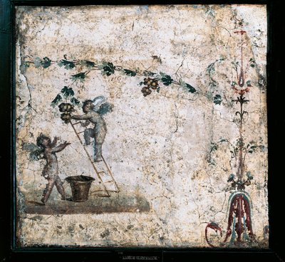 Derde stijl fresco met Cupido