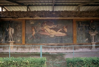 Venus in schelp, fresco uit peristylium in Huis van Venus in Schelp, Pompeii (UNESCO Werelderfgoedlijst) door Roman Roman