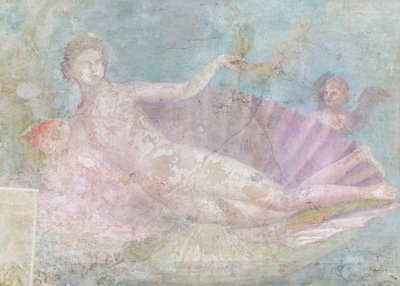 Venus op schelp, schilderij, 50-75 n.Chr. (fresco) door Roman Roman