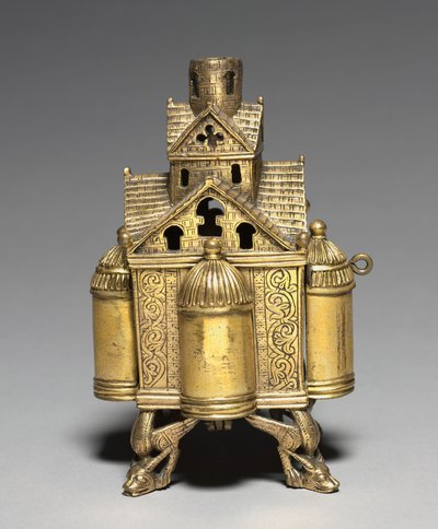 Wierookbrander en standaard voor een altaarkruis, 1150-1175 door Romanesque