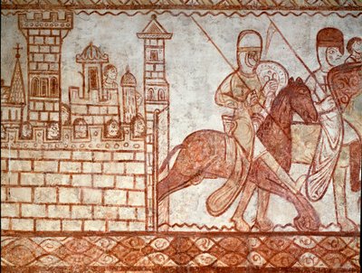 Het beleg van Damascus (detail) door Romanesque