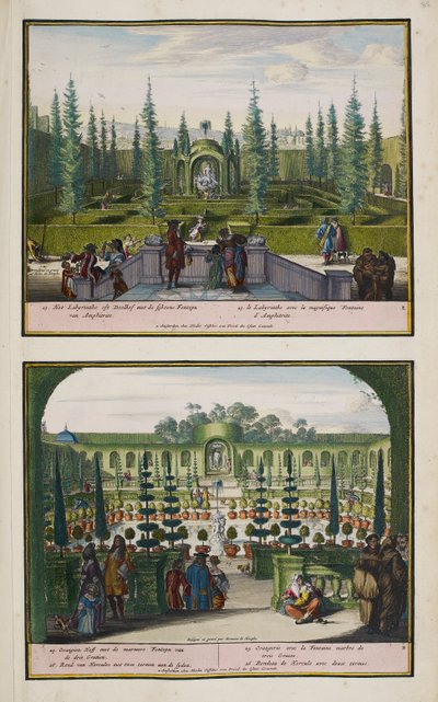 Het Park in Enghien, c.1685, illustratie uit 