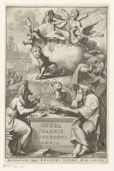 Allegorische figuur met Joodse man door Romeyn de Hooghe