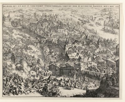 Belgrad bestormd door Maximiliaan Emanuel, keurvorst van Beieren, 6 september 1688 door Romeyn de Hooghe