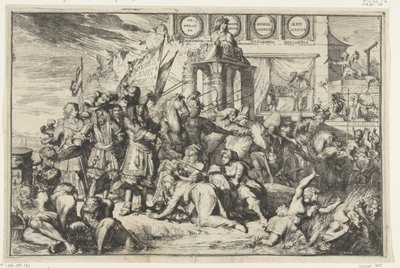 Franse invasie en verbreking van de eenheid van de Unie door Romeyn de Hooghe