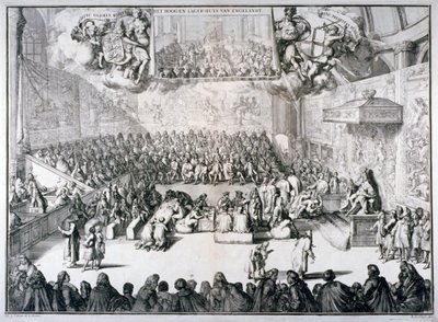 Het hoog-en lager-huys van Engelandt, 1689 door Romeyn de Hooghe