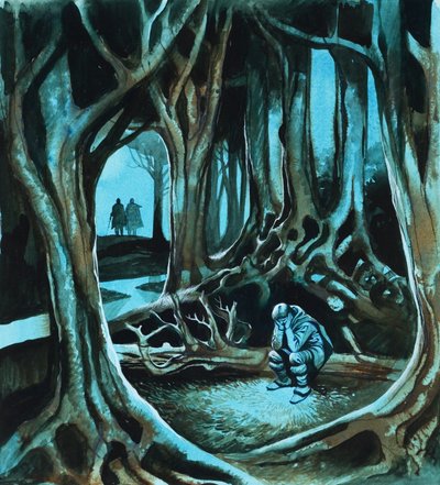 Sprookje (gouache op papier) door Ron Embleton