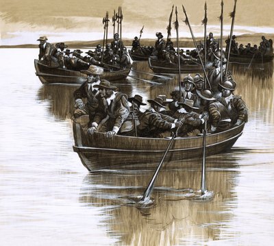 De Schotten en Ieren trotseren Cromwell door Ron Embleton