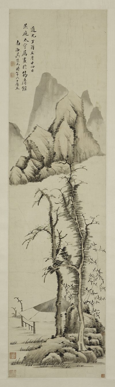 Landschap na Ni Can door Rongguang Wu