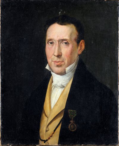 Portret van Andrea de Marchi da Recco Schilderij door Rosa Carrea Bacigalupo (1794-1854) Genua, Galleria d