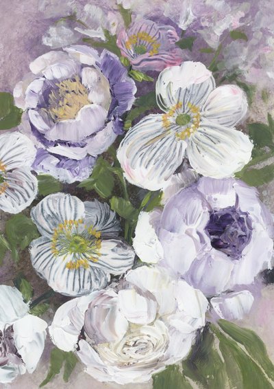 Lavendel met witte bloemen door Rosana Laiz Blursbyai