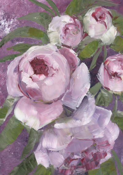Schilderachtige roze pioenrozen door Rosana Laiz Blursbyai
