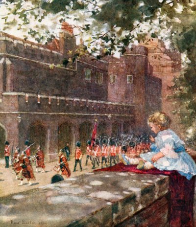 ZKH Prins George van Wales Bekijkt de Scots Guards vanuit Marlborough House door Rose Maynard Barton