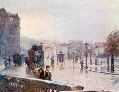 Hyde Park Corner: Regenachtige dag door Rose Maynard Barton