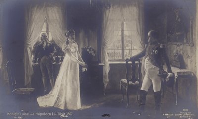Koningin Louise van Pruisen ontmoet Napoleon in Tilsit door Rudolf Eichstaedt