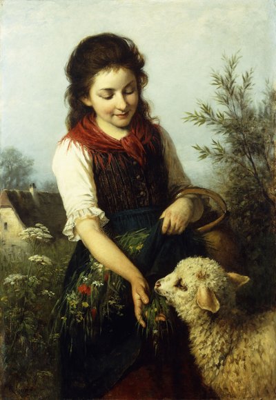 Het lam voeden door Rudolf Epp