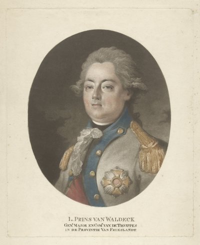 Portret van Lodewijk prins van Waldeck door Rudolf Henzi