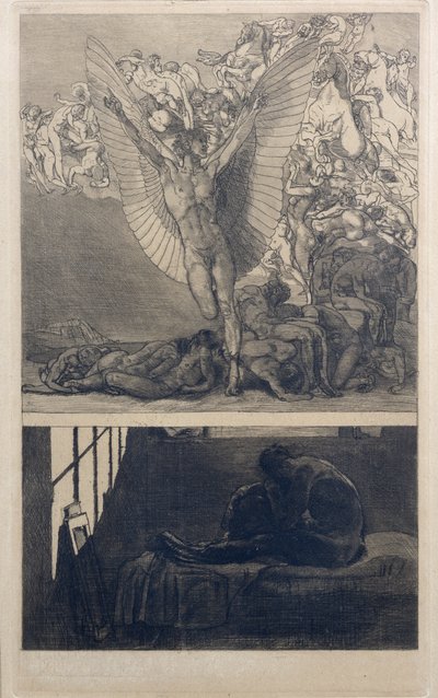 Slapeloze nacht (ets) door Rudolf Jettmar