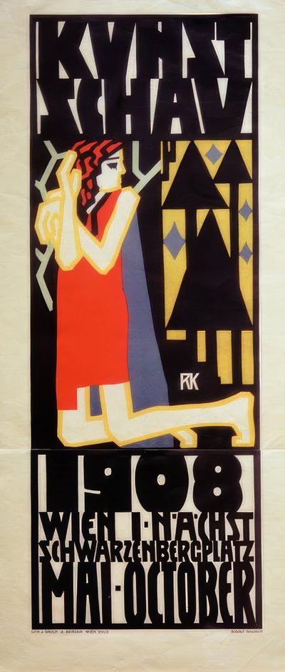 R.Kalvach, Poster Wiener Kunstschau 1908 door Rudolf Kalvach