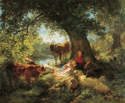 Middagrust door Rudolf Koller