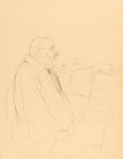 München In de rechtszaal door Rudolf Schlichter