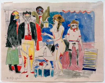 Sadistische scène door Rudolf Schlichter