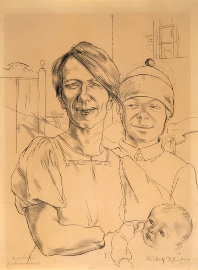 Verminkte proletarische vrouw door Rudolf Schlichter