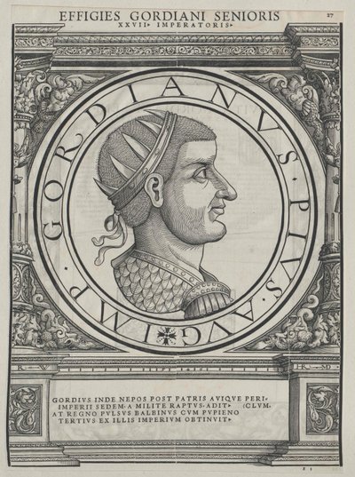 Romeinse keizer Gordianus I door Rudolph Wyssenbach