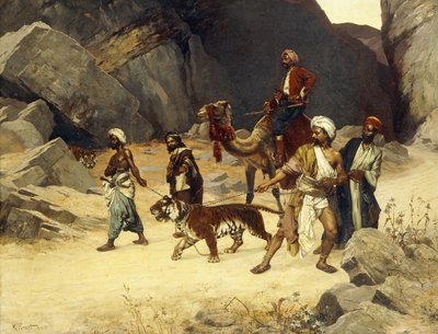 De tijgerjacht, 1896 door Rudolphe Ernst