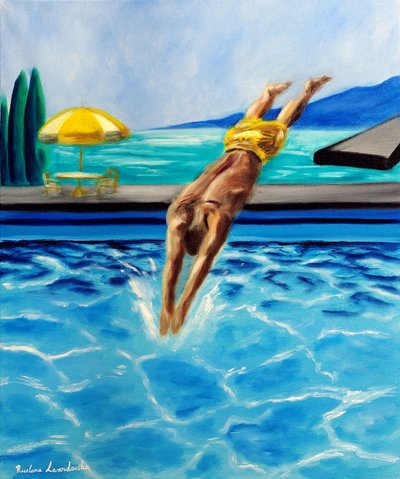 Into the Blue, 2025 (olieverf op doek) door Ruslana Levandovska