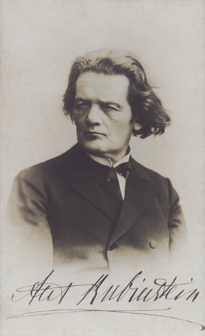 Anton Rubinstein, Russische componist, dirigent en pianist (zw/w foto) door Russian Photographer (after)