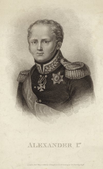 Alexander I - Keizer van Rusland (1777-1825) door Russian School