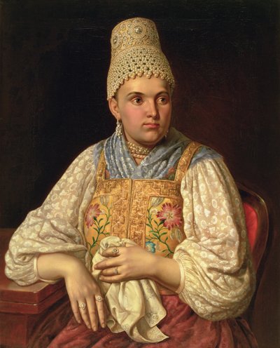 Portret van Anna Petrovna Filatova, c.1840 door Russian School
