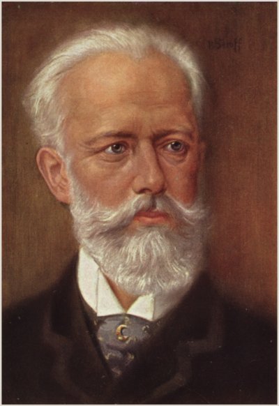 Portret van Pyotr Ilyich Tchaikovsky door Russian School