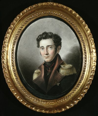 Portret van een Russische officier, 1818 door Russian School