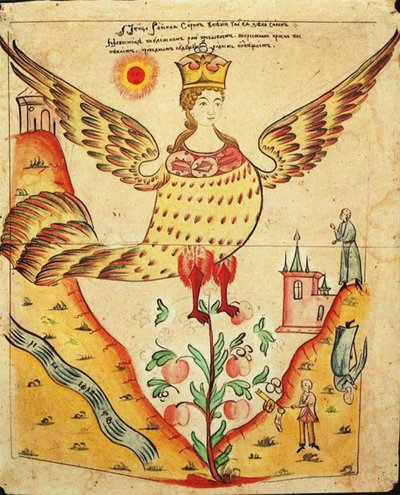 Sirin, de Paradijsvogel door Russian School