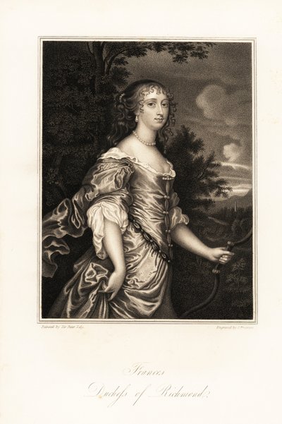 Portret van Frances Stuart, hertogin van Richmond door S. Freeman