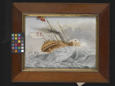 Hare Majesteits Jacht voor de kust van het Isle of Wight, datum onbekend door S Riggs