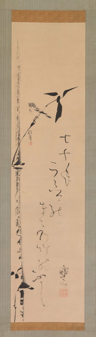 Mus en Bamboe, ca. 1821 door Sakai Hoitsu
