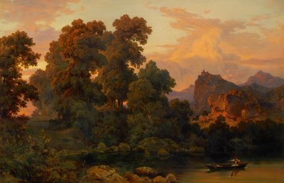 Italiaans landschap door Salomon Corrodi