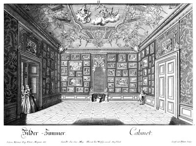 Schilderijen kabinet door Salomon Kleiner
